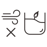 キャンドルの炎に風が当たるイメージ図