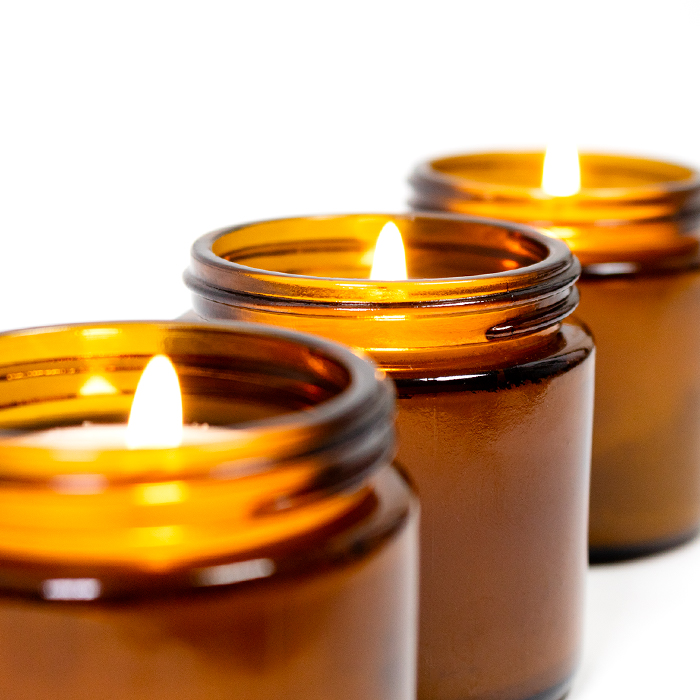 キャンドルの燃焼テストの様子