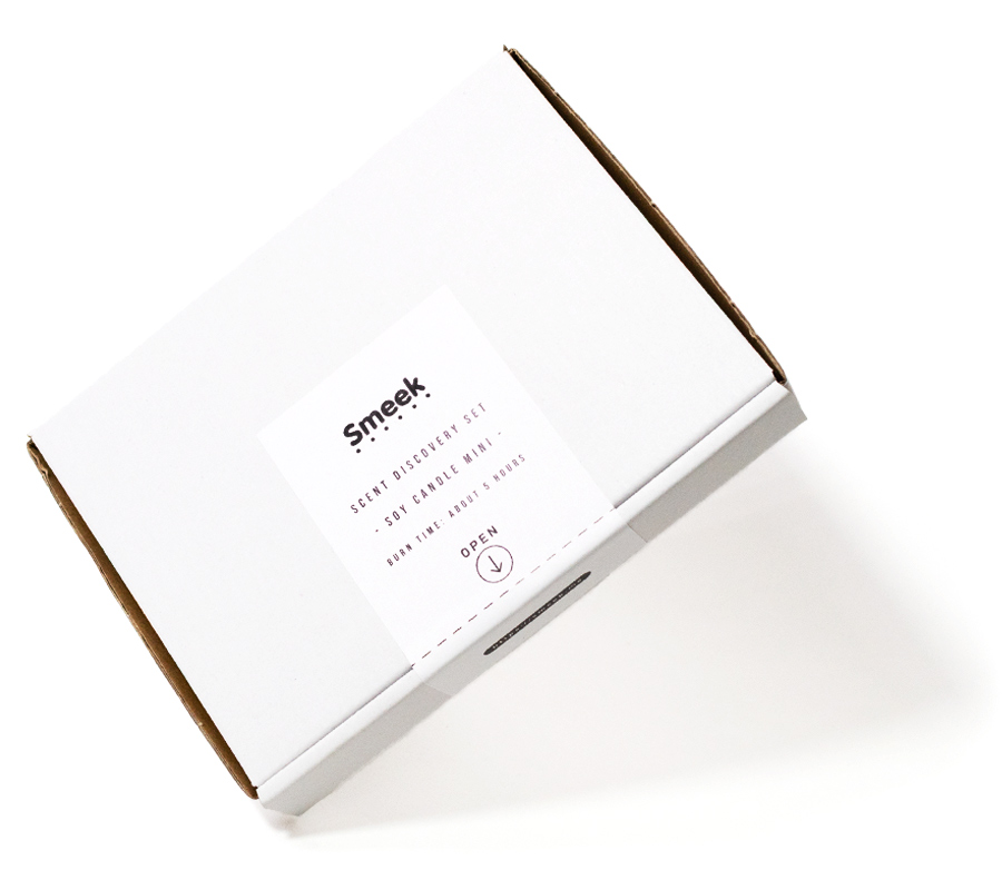 香りのお試しセット「SOY CANDLE MINI」のパッケージ